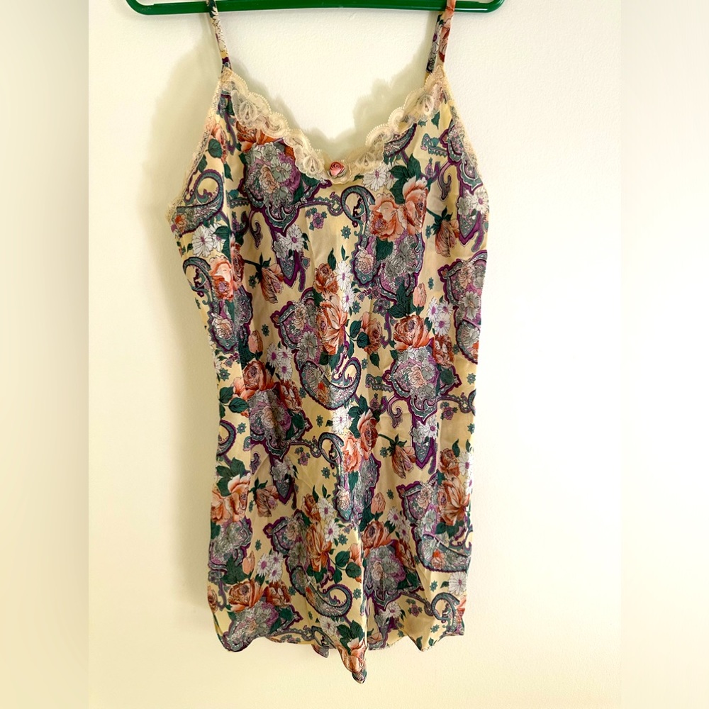 Victoria Secret multi colored paisley print night gown, size M